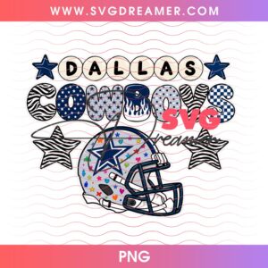 Dallas Cowboys Football Helmet Design PNG