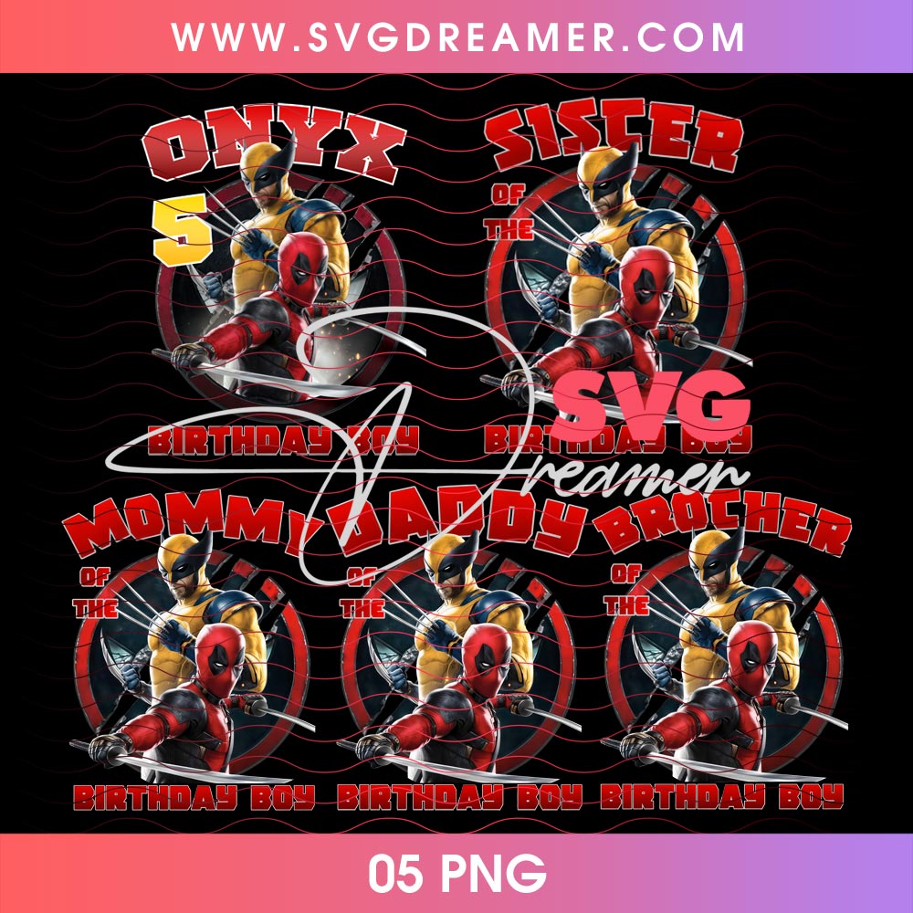 Deadpool And Wolverine Family Birthday Boy PNG Bundle 2 Deadpool And Wolverine Family Birthday Boy PNG Bundle