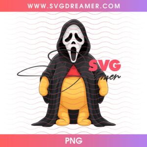 Disney Winnie The Pooh Ghostface Scream Horror Halloween PNG