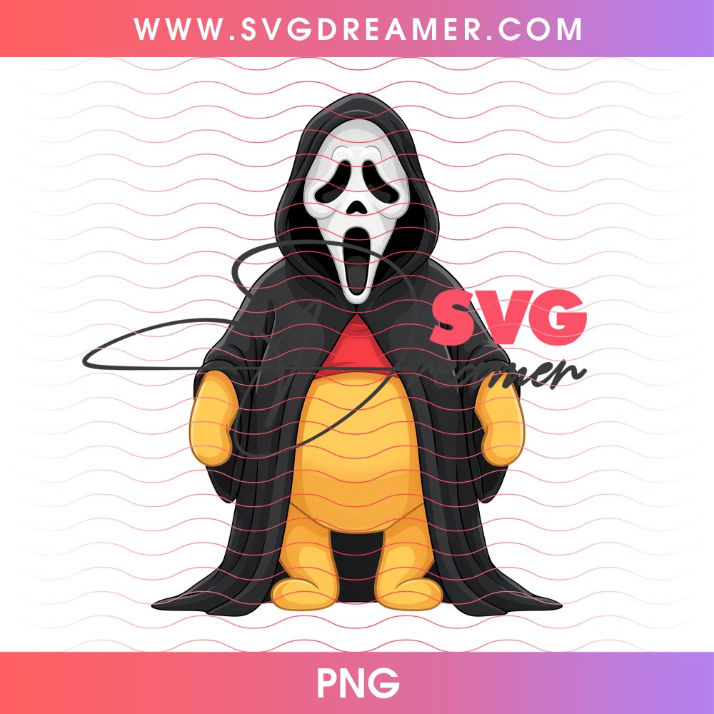 Disney Winnie The Pooh Ghostface Scream Horror Halloween PNG 2 Disney Winnie The Pooh Ghostface Scream Horror Halloween PNG