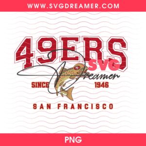 Fish SF 49ers PNG Design, San Francisco 49ers Football Since 1946 PNG File 1