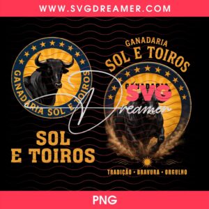 GANADARIA SOL E TOIROS A Legacy Of Brave Bulls PNG Design