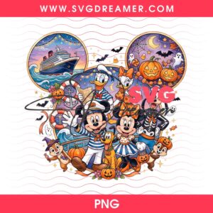 Halloween 2026 Mickey And Friends PNG, Halloween Mouse And Duck PNG, Family Cruise Vacation Spooky Disney Trip PNG