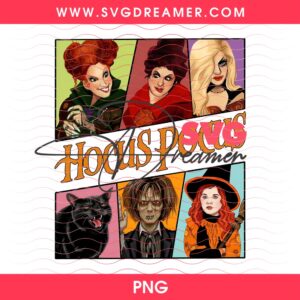 Hocus Pocus Halloween Movie PNG, Witches Sanderson Sisters Movie Characters PNG
