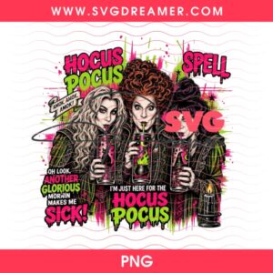 Hocus Pocus Witches Digital Art PNG, Halloween Sanderson Sisters PNG Sublimation Design