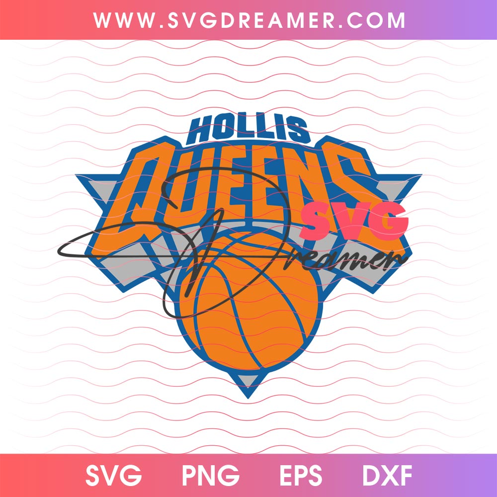 Hollis Queens Logo NY Knicks Basketball SVG PNG 2 Hollis Queens Logo NY Knicks Basketball SVG PNG