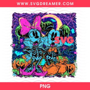 Horror Disney Mouse Halloween Magical PNG, Scary Mickey Minnie Pumpkin PNG, Disney Halloween PNG 1