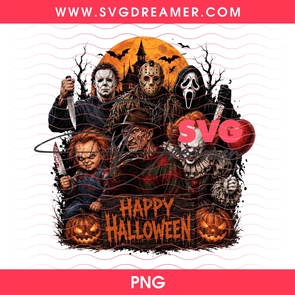 Horror Friends Happy Halloween PNG, Horror Slashers The Boys Of Fall PNG 2 Horror Friends Happy Halloween PNG, Horror Slashers The Boys Of Fall PNG