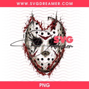 Horror Killer Jason Voorhees Face PNG File, Horror Character Halloween Crystal Lake PNG File