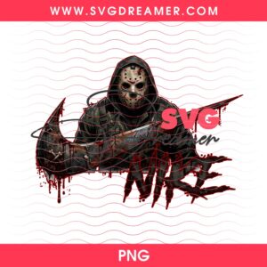 Jason Voorhees Nike Halloween PNG, Nike Logo Horror Killer PNG