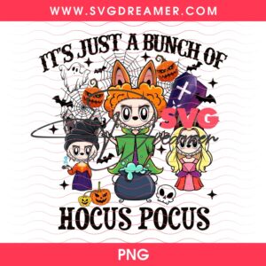 Labubu Witches Sanderson Sisters Halloween 2026 PNG, It's Just A Bunch Of Hocus Pocus PNG