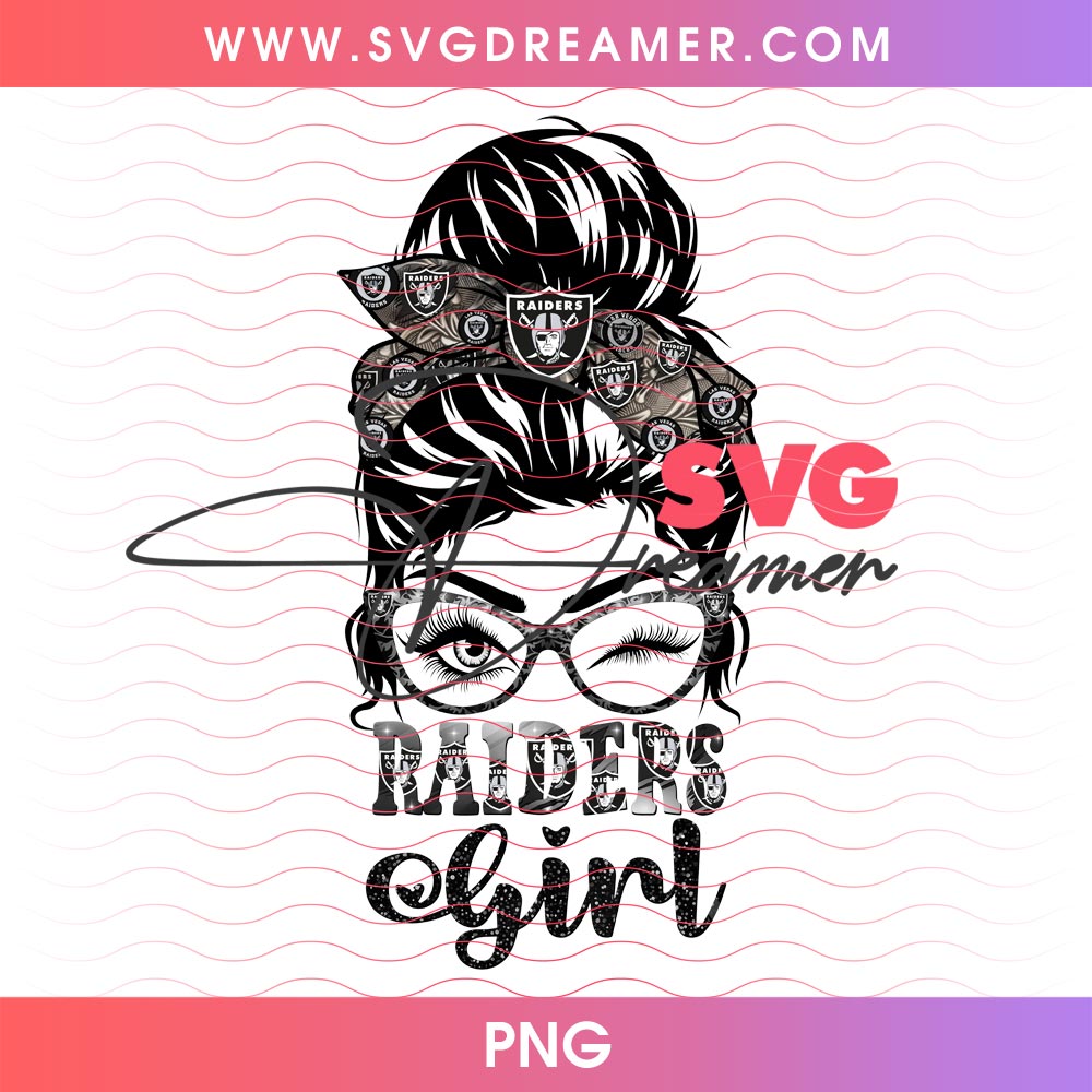 Las Vegas Raiders Messy Bun Hair Design PNG, Raiders Girl Football PNG 2 Las Vegas Raiders Messy Bun Hair Design PNG, Raiders Girl Football PNG