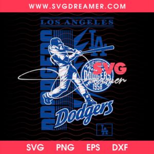 Los Angeles Dodgers EST 1958 SVG PNG Shirt Design, LA Dodgers 2026 Baseball SVG PNG Files 2
