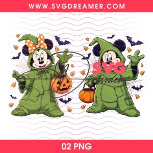 Mickey Minnie Oogie Boogie Halloween PNG, Vintage Disney Halloween Characters 2026 PNG Design