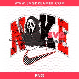 Nike Ghostface PNG, Nike Just Boo It Horror Scream Halloween PNG