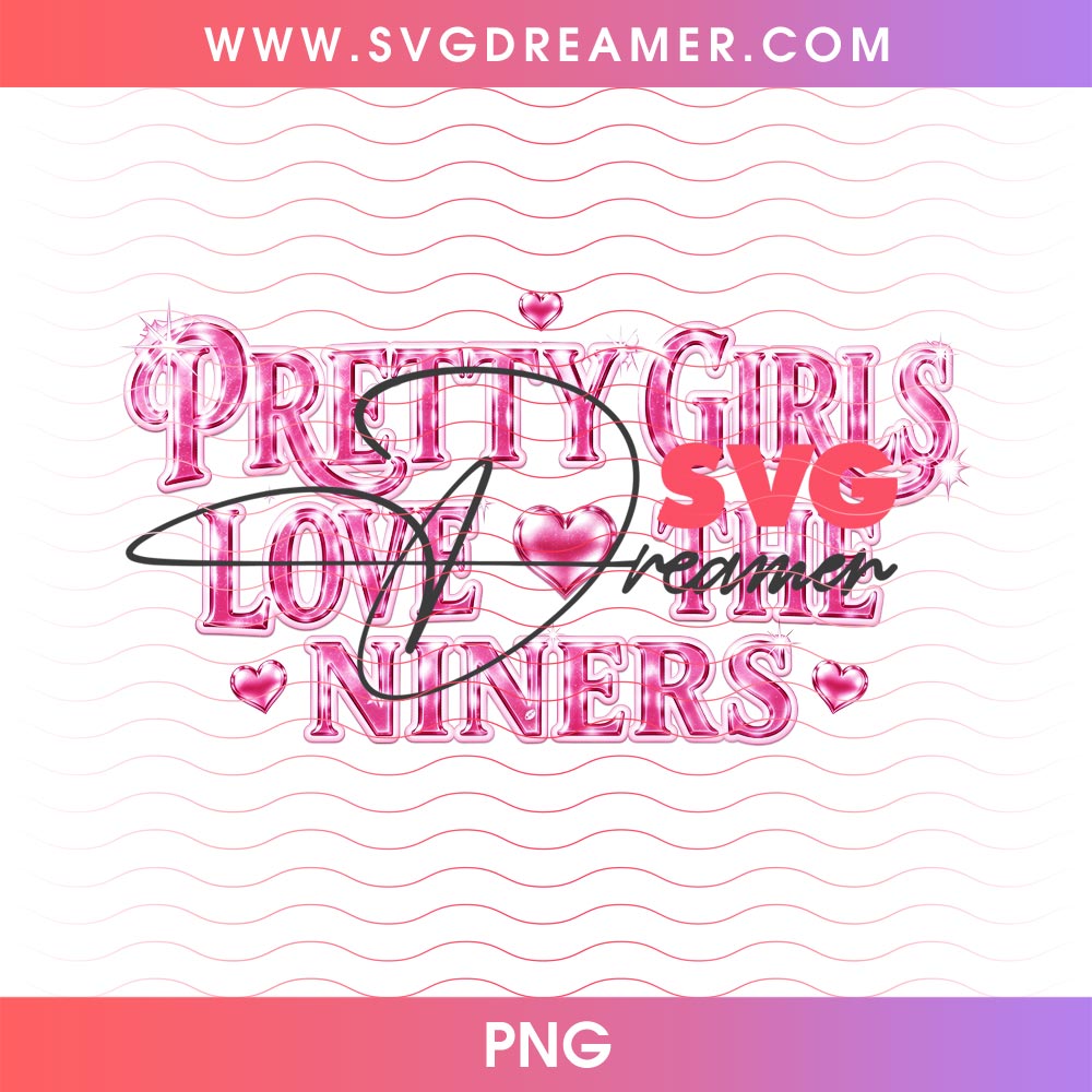 Pretty Girls Love The Niners Halftone Design PNG 4 Pretty Girls Love The Niners Halftone Design PNG