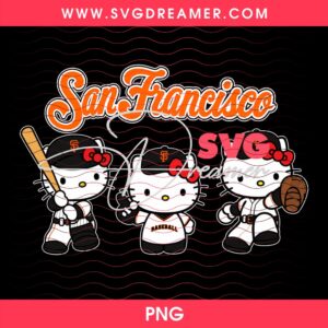 SF Giants Team Hello Kitty PNG, San Francisco Baseball Hello Kitty PNG 2