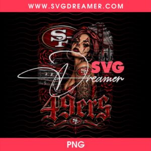 San Francisco 49ers Chicana PNG Haltone Design