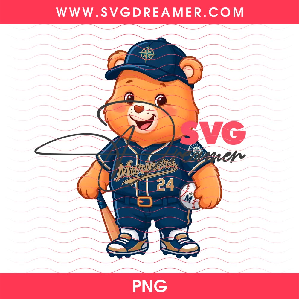 Seattle Mariners Care Bear Player PNG, Cartoon Care Bears Baseball Mariners PNG 2 Seattle Mariners Care Bear Player PNG, Cartoon Care Bears Baseball Mariners PNG