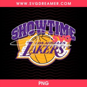 Showtime Los Angeles Lakers PNG Design, Vintage NBA Los Angeles Lakers Basketball PNG