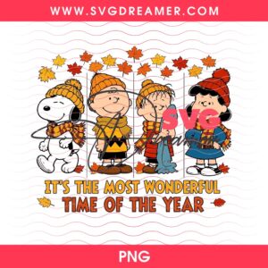 Snoopy And Friends Autumn PNG Design, Peanuts Snoopy Charlie Brown Fall PNG