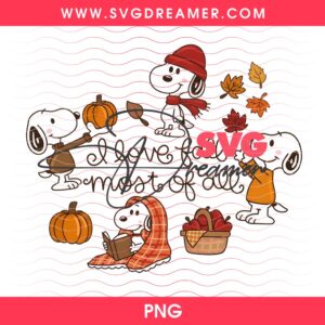 Snoopy And Friends Autumn PNG, Peanuts Snoopy Pumpkin Fall PNG