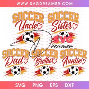 Soccer Family SVG PNG Bundle 1