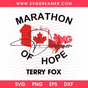 Terry Fox Marathon Of Hope Canada SVG PNG