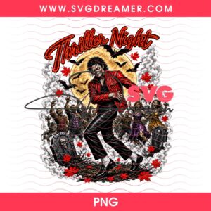 Thriller Night Halloween PNG, Spooky Season Horror Zombie PNG