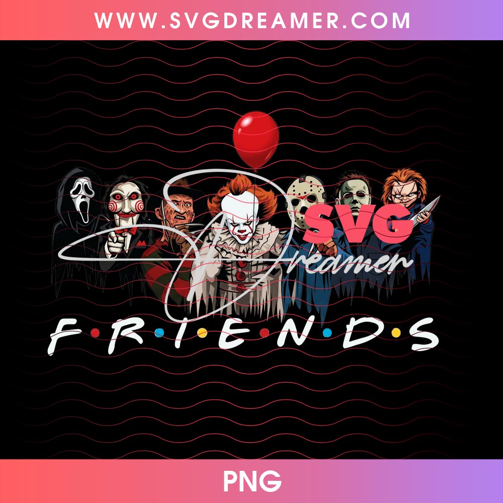 Vintage Horror Friends Halloween PNG Design, Retro Horror Killers Movie Characters Halloween PNG File 2 Vintage Horror Friends Halloween PNG Design 2
