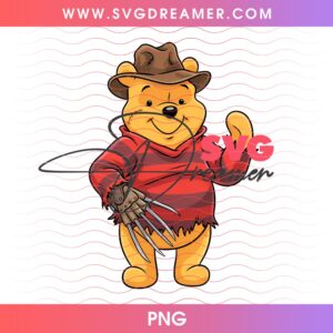 Winnie The Pooh Freddy Krueger Horror Slasher Halloween PNG