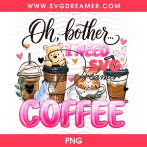 Winnie The Pooh Friends Coffee PNG