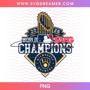 2026 World Series Champions Brewers PNG, Milwaukee Brewers Champs 2026 Design PNG 1