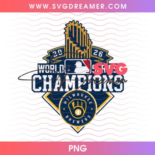2026 World Series Champions Brewers PNG, Milwaukee Brewers Champs 2026 Design PNG 1
