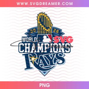 2026 World Series Champions Rays PNG, Tampa Bay Rays Champs 2026 Design PNG