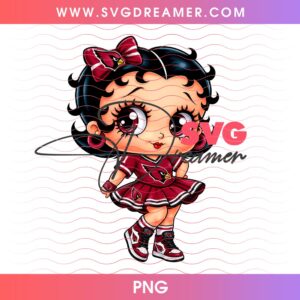 Betty Boop Arizona Cardinals PNG, NFL Betty Boop Cardinals Football Fan PNG