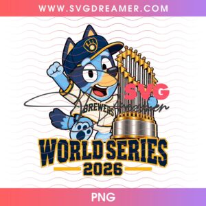 Bluey Milwaukee Brewers 2026 PNG, Brewers Baseball World Series Champs 2026 Cartoon Bluey PNG 4 Bluey Milwaukee Brewers 2026 PNG Brewers Baseball World Series Champs 2026 Cartoon Bluey PNG 1