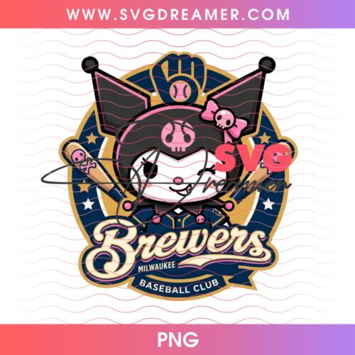 Brewers Kuromi PNG, Milwaukee Brewers 2026 World Series Champs PNG, Milwaukee Baseball Shirt Design PNG