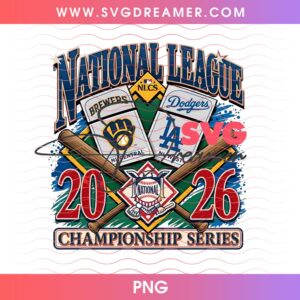 Brewers VS LA Dodgers National League Champions Series MLB 2026 PNG
