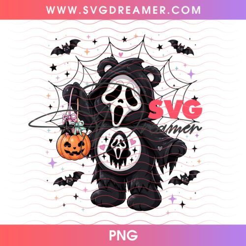Care Bear Ghostface PNG, Scare Bears Halloween Horror Character PNG 2 Care Bear Ghostface PNG, Scare Bears Halloween Horror Character PNG