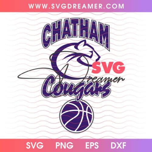 Chatham Cougars Basketball SVG PNG Files