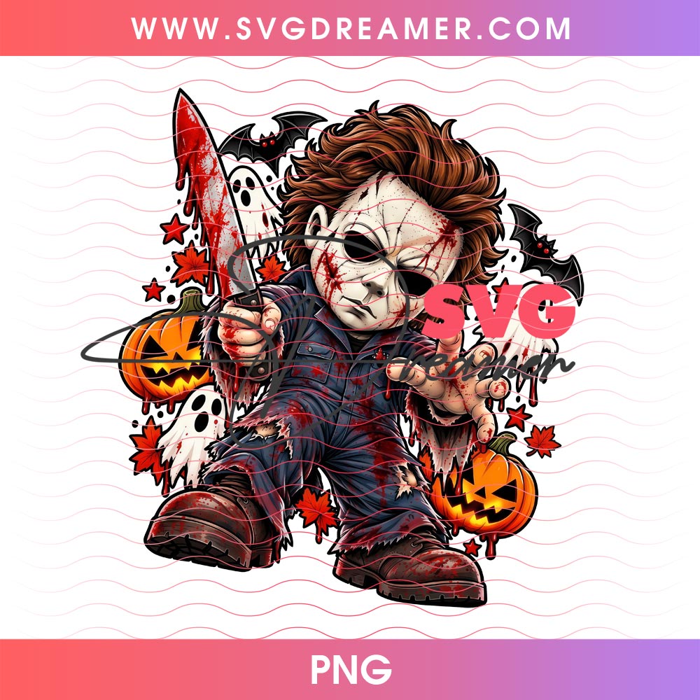 Chibi Horror Characters Halloween PNG Bundle, Spooky Vibes Halloween 2026 PNG Bundle 10 Chibi Horror Characters Halloween PNG 1