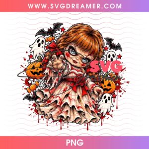 Chibi Horror Characters Halloween PNG Bundle, Spooky Vibes Halloween 2026 PNG Bundle 14 Chibi Horror Characters Halloween PNG 6