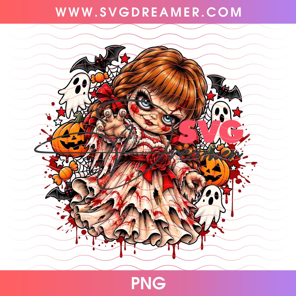 Chibi Horror Characters Halloween PNG Bundle, Spooky Vibes Halloween 2026 PNG Bundle 5 Chibi Horror Characters Halloween PNG 6