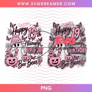 Custom Order Birthday Ghost Halloween PNG 3