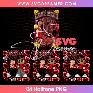 Custom Order Couple Halftone Design PNG