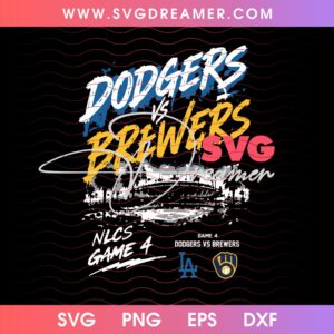 Dodgers vs Brewers NLCS Game 4 Dodger Stadium SVG PNG