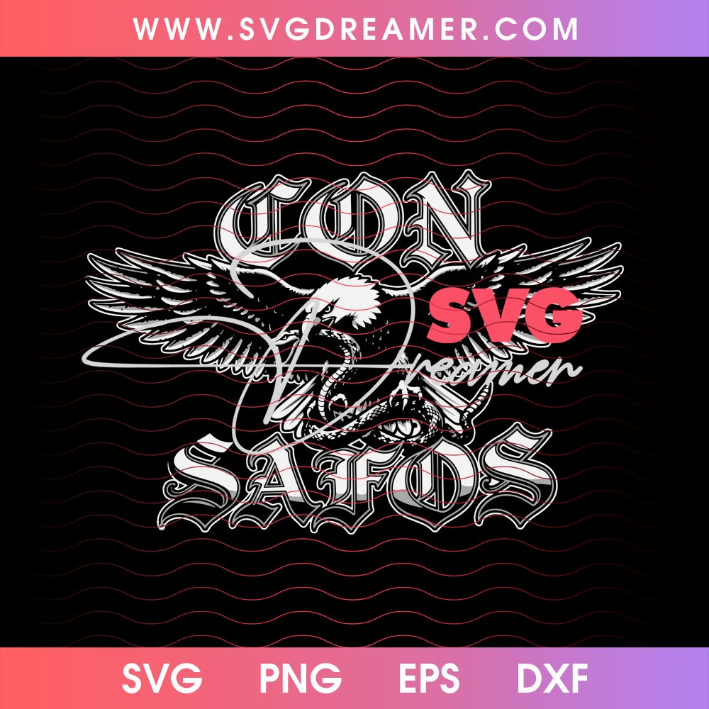 Eagle Con Safos SVG PNG Files 1 Eagle Con Safos SVG PNG Files 1
