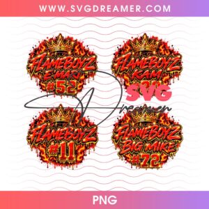 Flame Boyz Custom Order PNG Bundle 3