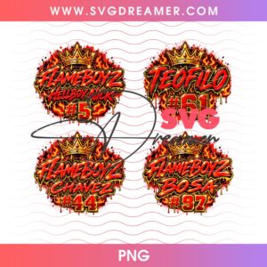 Flame Boyz Custom Order PNG Bundle 4